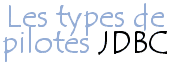 Les types de pilotes Java Database Connectivity (JDBC)
