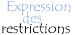 SQL - Expression des restrictions