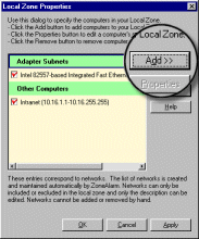 ajouter une ou plusieurs machines dans la zone locale de ZoneAlarm